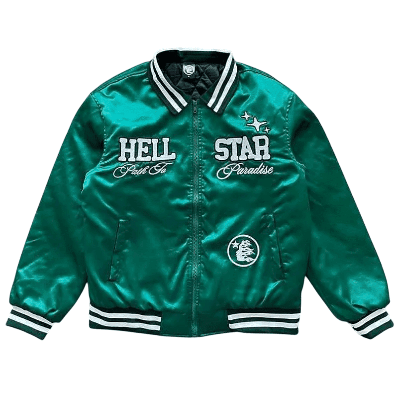 35d61e83-b12e-4e32-85e4-a7d88ecfcb55-Photoroom.png Hellstar Capsule 7 Varsity Jacket Green - Image 1