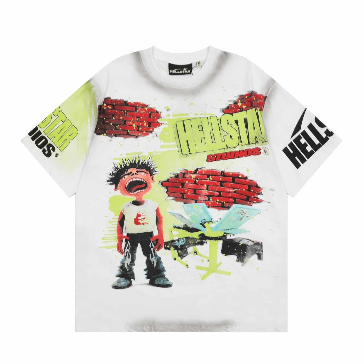472305051_1648948292383504_4490810785242114576_n-1.jpg Hellstar Studios Brick Wall Tee - Image 1