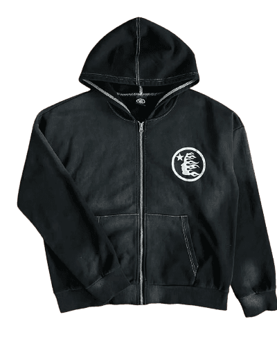 Hellstar Black Zip Up Hoodie