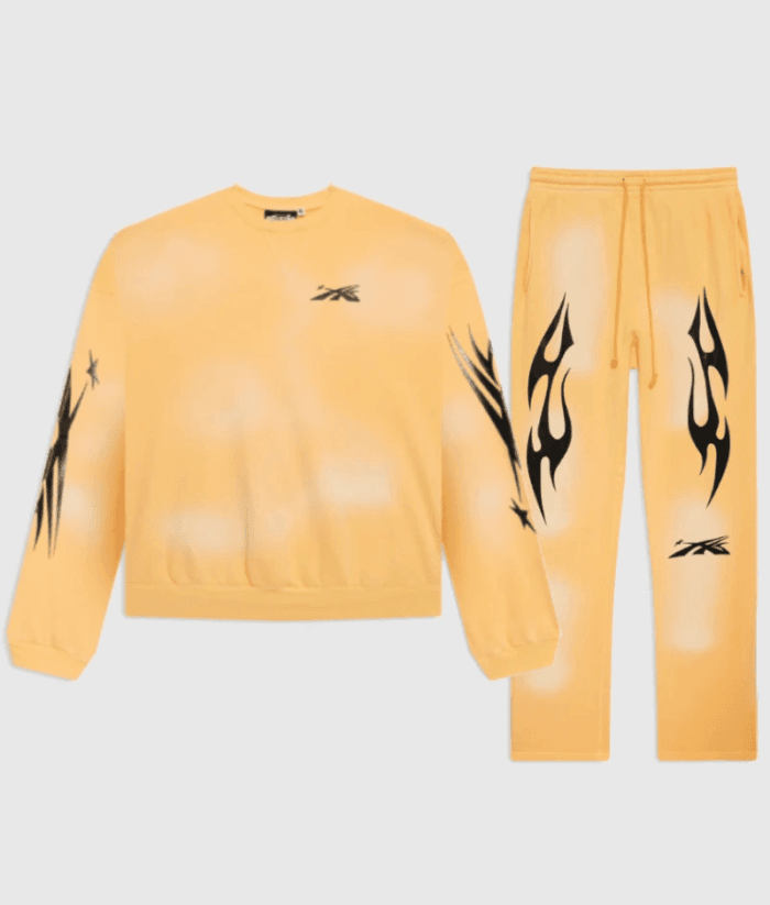 Hellstar Flame Tracksuit Yellow - Image 2