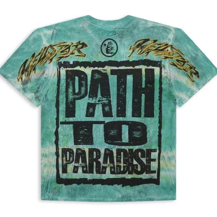 Hellstar Green Rasta Skull Tye-Dye Tee - Image 2