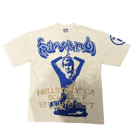 Hellstar White Yoga Tee Shirt